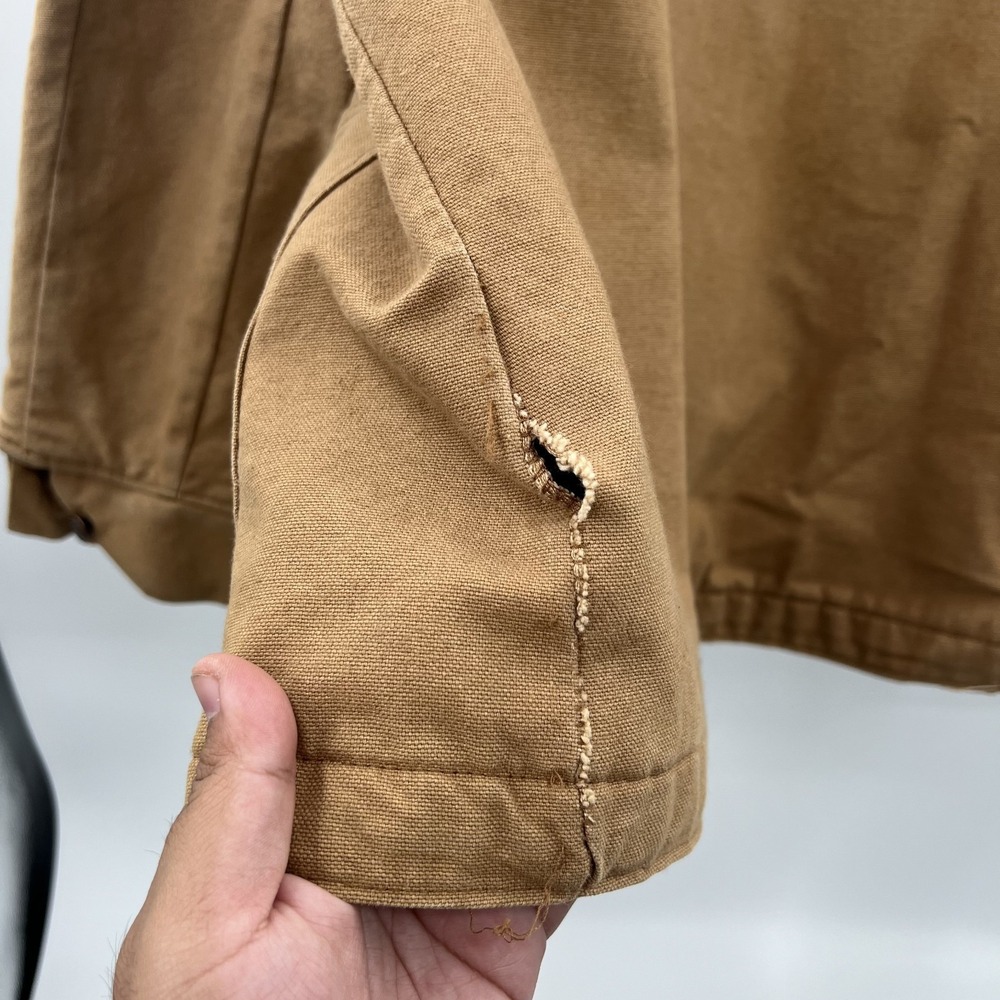 Vintage 70s Wrangler Big Ben Blanket Lined Canvas Barn Chore Coat Jacket Mens 44 - Picture 6 of 12